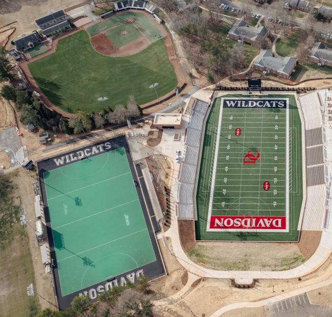 Aerial photo of  College stadium